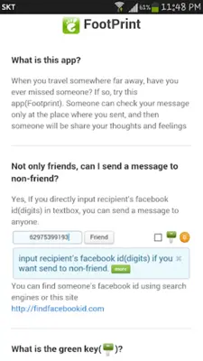 Footprint - location message android App screenshot 0